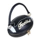 thumbnail image 3 of Bolso de mano con forma de balón de fútbol americano, bolso tipo hobo para fiestas al aire libre y vacaciones. Negro, 3 of 9