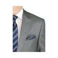 thumbnail image 3 of Salvatore Exte Men's Suit Two Button Blazer Plus Flat Front Pants Gray Windowpane, 3 of 4
