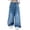 Blue A, variant on Girls Jeans Vintage Rhinestone Curve Cut Solid Loose Straight Denim Light Blue 10-11 Years