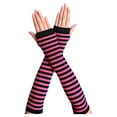 thumbnail image 1 of Langgg 1 Paire de Gants Sans Doigts pour Filles Style Simple Gants Confortables Tricotés Couvre-Bras pour Extérieur Noir, Rose Rouge, 1 of 5