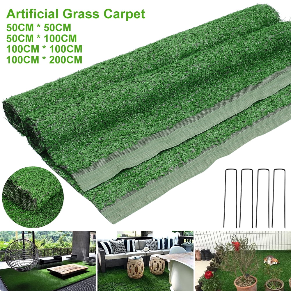 Artificial Grass Carpet High Density Fake Grass Mat 1cm Grass Height