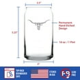thumbnail image 4 of Bevvee Beer Can Pint Glass 16 oz Longhorn Gifts for Texas Enthusiasts Beer Glasses, 4 of 4