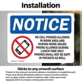 thumbnail image 3 of (2 Pack) No Cell Phones Allowed In Work Sign, 3 of 7