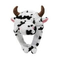thumbnail image 3 of Gorro de felpa novedoso Macarena para fiesta Cosplay Ganado Bull Blanco, 3 of 6