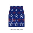 thumbnail image 3 of Cififendec Patriotic Rustic Table Runner, 72"×13", 4th of July Star & Stripes Rustic Table Scarf, Red White Blue Decor for Memorial Day, Kitchen & Farmhouse Dining Table Decor, 3 of 5
