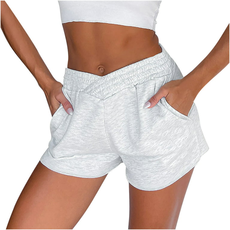 Womens Sweat Shorts Casual Lounge Cotton Shorts Trendy Summer
