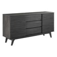 thumbnail image 1 of Pemberly Row Buffet Bahut Moderne en Bois de 63 Pouces en Charbon, 1 of 6