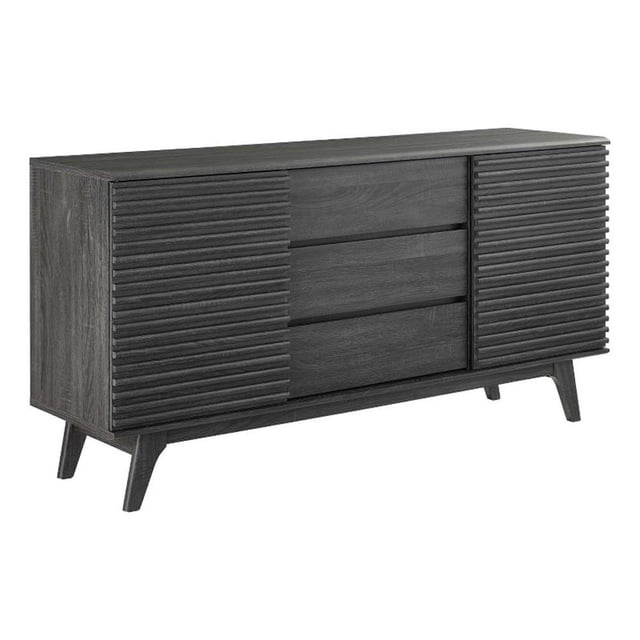 Pemberly Row Buffet Bahut Moderne en Bois de 63 Pouces en Charbon