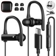 thumbnail image 1 of Auriculares USB C ASKUBSKU con ganchos para colocar sobre las orejas para iPhone y Samsung, 1 of 7