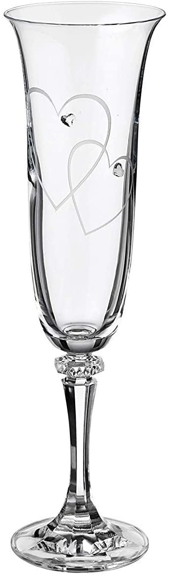 Champagne Crystal Glass set of 6 Wine glass 5oz Hand Cut Bohemia Czech Glass NEW 