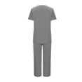thumbnail image 4 of Soki Scrub Set Women Short Sleeve V-Neck T Shirts Tops Jogger Pants Working Suit, 4 of 6