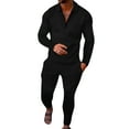 thumbnail image 1 of Innerwin Jogger Sets 2 Pcs Mens Tracksuit Set Sports Two Pieces Casual Sweatshirts+Pant Outfits HCXTZ-9 XL, 1 of 2