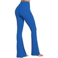 thumbnail image 6 of Womens Flare Leggings with Tummy Control Crossover Waist and Wide Leg, 6 of 14