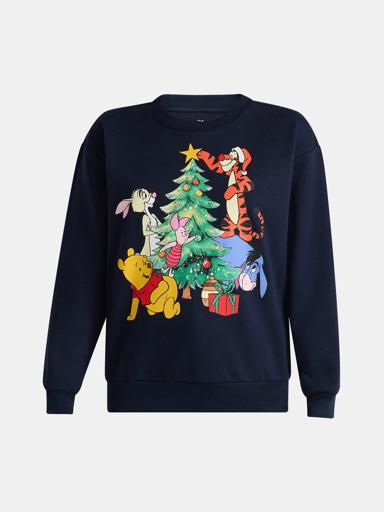 Disney Women’s Winnie The Pooh Christmas Light-Up Fleece Sweatshirt, Sizes XXS-2XL
