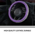 thumbnail image 4 of Riwesomey Cubierta del volante Universal Bling Rhinestone Antideslizante Absorción del sudor Rueda de coche para mujeres niñas Automoción decorativa y accesorios Blanco Púrpura, 4 of 8