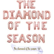 WEEKS Tea Party Bridal Shower Decorations, The Diamond of the Season Banner Foil Balloons for High Tea Party Supplies, Garden Party Bridal Shower for Girls Women