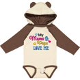 thumbnail image 3 of Inktastic My Mama and Papa Love me with Hearts Boys or Girls Long Sleeve Baby Bodysuit, 3 of 5
