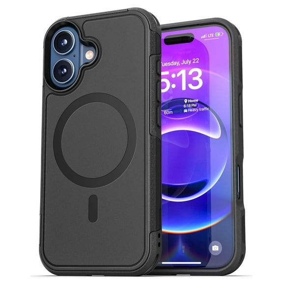 Encased for iPhone 17 Dual-Layer Case (Challenger Series) - Heavy Duty Protective Case - Compatible with MagSafe (Black)