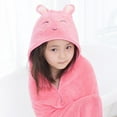 thumbnail image 4 of Baby Cartoon Pattern Hooded Bath Towel Wrap Robe Cloak Bathing Swimming Bathrobe(Pig), 4 of 8