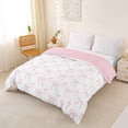 thumbnail image 3 of Erosebridal Girly Pink Bowknot Queen Duvet Cover Set For Kids,Cute Bows Kawaii Bowtie Bedding,Lightpink White 3pcs,No Comforter,Reversible, 3 of 6