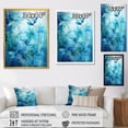 thumbnail image 4 of Designart "Mirage of Blue and White Tropical Plants III" Landscapes Framed Wall Art - Tropical Blue Jungle Entryway Framed Wall Art Print, 4 of 6