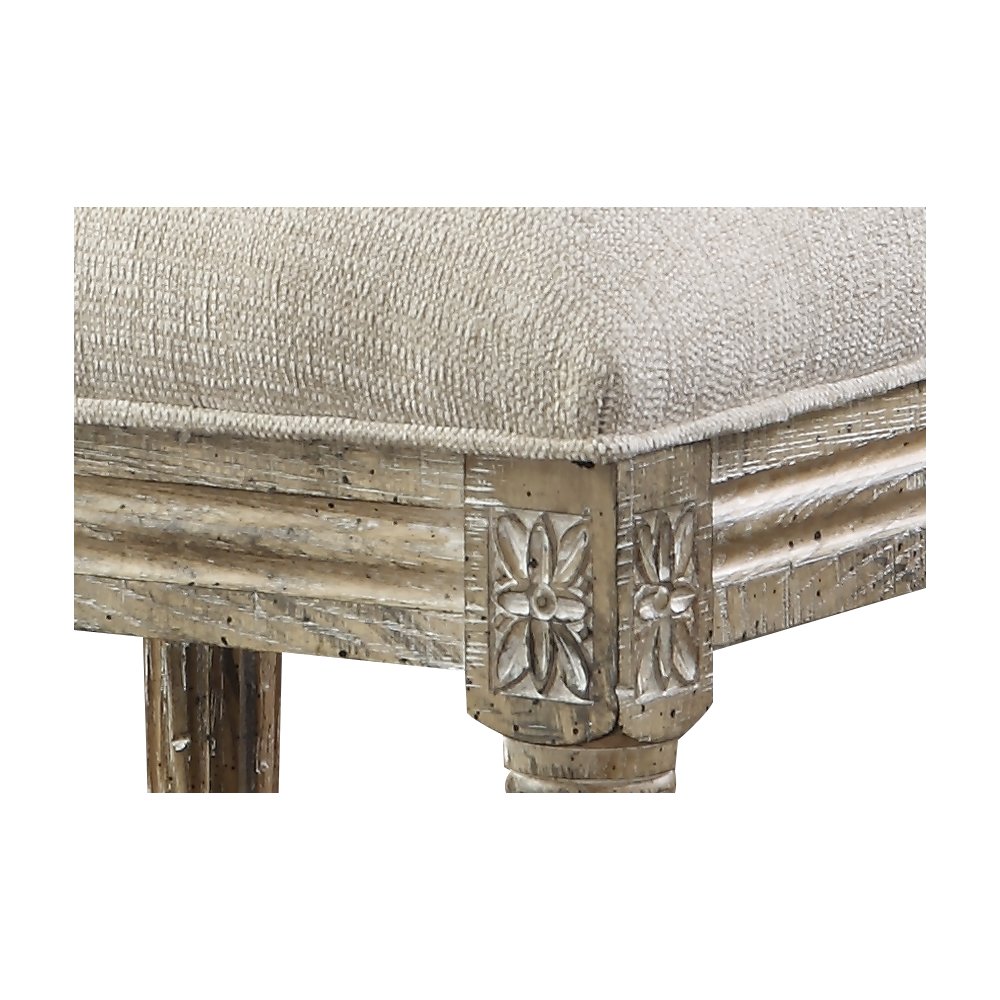 Wallace & Bay Ludin Sandstone Buff Upholstered Dining Chairs, Set of 2