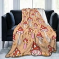 thumbnail image 2 of Mushroom Blanket Cute Retro Floral Soft Warm Throw Blankets Lightweight Cozy 70s Shrooms Funky Groovy Aesthetics Boho Gifts for Kids & Women for Living Room Bed Couch Decor 50x60in, 2 of 6