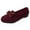 Burgundy, variant on Lovskoo Women's Slip On Flats Sandals Round Toe Shoes Solid Colors Fashion Bow Knot Cozy Shoes Loafer Yellow