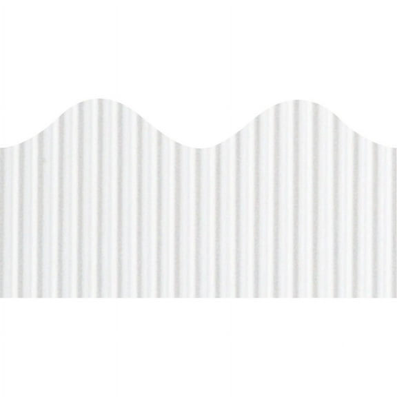 Bordette Decorative Border - White - 2.25" x 50' - 1 Roll/Pkg | Bundle of 5 Rolls