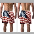 thumbnail image 3 of luoweisi Men's Beach Shorts Quick Dry Swim Trunks with Mesh Lining American Flag M, 3 of 5