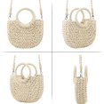 thumbnail image 4 of Kukuzhu Women's Cotton Geometric Crossbody Handbag, Beige, 4 of 7