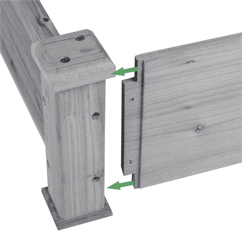 Renwick 3 Tier Raised Garden Bed Elevated Planter, Gray