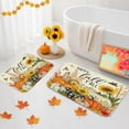 thumbnail image 5 of Fall Harvest Pumpkins Bathroom Set with Shower Curtain sets and Rugs and Accessories Birds Leaves Butterflies Sunflowers Maple Leaves Shower Curtain Set Bathroom Decor 3 Pcs, 5 of 7