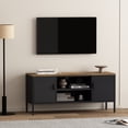 thumbnail image 2 of Landen Modern 47 TV Stand with 6 Fixed Shelves in Black, 2 of 13
