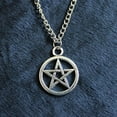 thumbnail image 3 of cYkl 2Pcs Fashion Unisex Star Circle Pentagram Pendant Necklace Couple Xmas Gift, 3 of 6