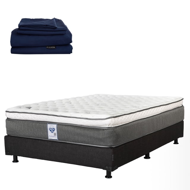 Colchón Queen Size + Box Belu + Sábanas Softy Spring Air Dicasa Phantom