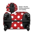 thumbnail image 4 of Balery Red Polka Dot Luggage Cover Protector, Scratch And Dirt Resistant, Fits 18-32 Inch Luggage - Small, 4 of 9