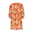 thumbnail image 5 of GERsome Summer Dresses for Women Casual Tshirt 3/4 Sleeve Floral Sundress Beach Cover Ups, 5 of 5