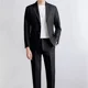 thumbnail image 5 of Blazer ajustado coreano de alta calidad 2024, traje completo para hombre, tendencias de colores sólidos, conjunto de traje de 2 piezas, disfraces de hombre, moda casual, 5 of 5