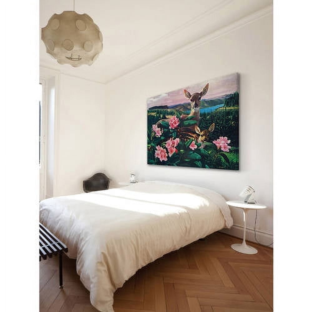 Marmont Hill "Doe and Fawn" Painting Print on Wrapped Canvas