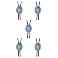 thumbnail image 1 of Qarigey Corbata de Bolo para hombre, corbatas de traje, collar con colgante de aleación, ropa, corbatas, decoraciones para el día de San Valentín, Azul tinta de mar 5piezas Qarigey CBP189574, 1 of 4