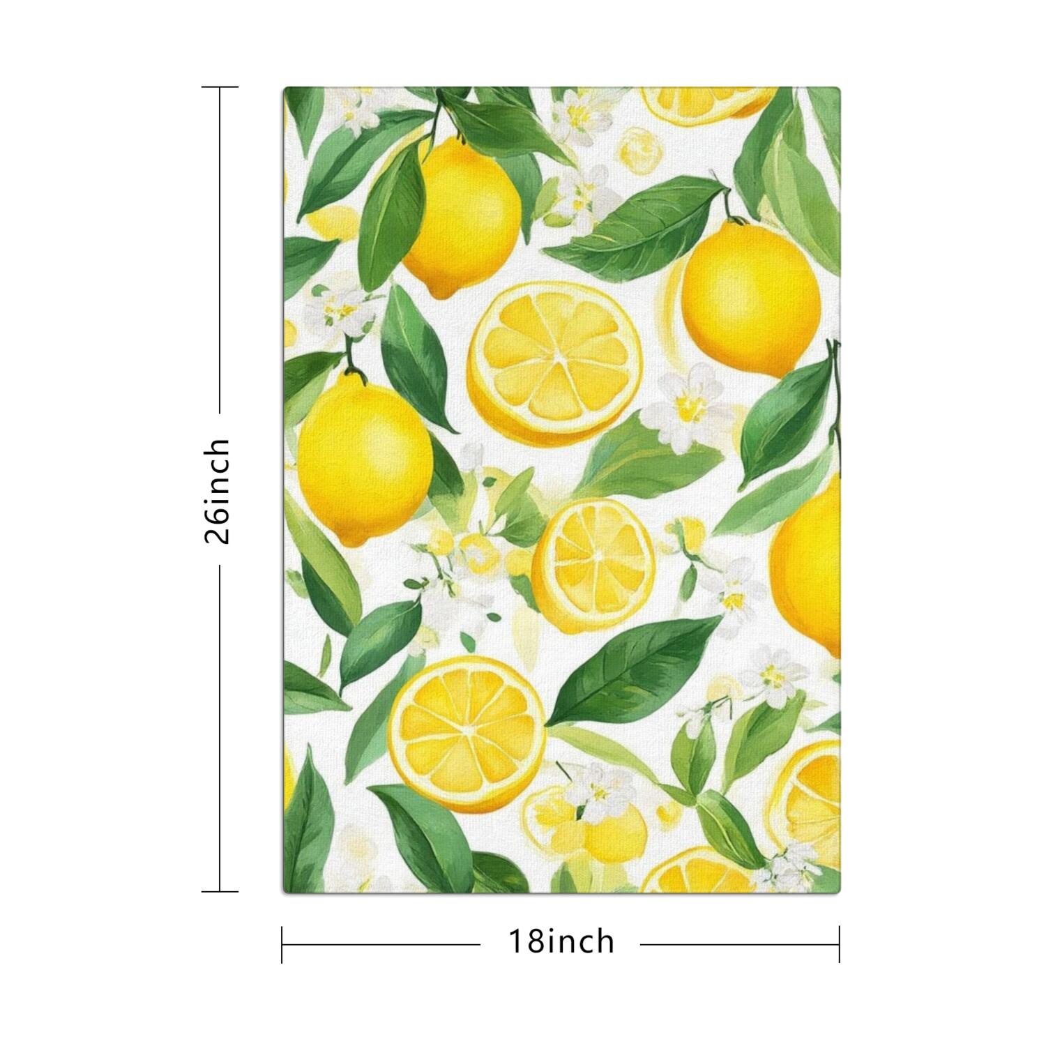 6 Pcs Funny Kitchen Towels,Lemon Microfiber Dish Towels,Kitchen Tea Towels,Kitchen Towel Set (18" X 26")