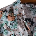 thumbnail image 6 of QUINDOS Button up Men's Hawaiian Shirts Casual Cotton Linen Short Sleeve Summer Shirts Beach Tropical Print Vacation Loose Fit Shirts, 6 of 8