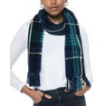 thumbnail image 3 of CHARTER CLUB Womens Navy Tasseled Fringed Wrap, 3 of 3