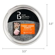 (6 pack) Pure Balance Grain-Free Turkey Dinner in Broth Wet Dog Food, 3.5 oz Tray