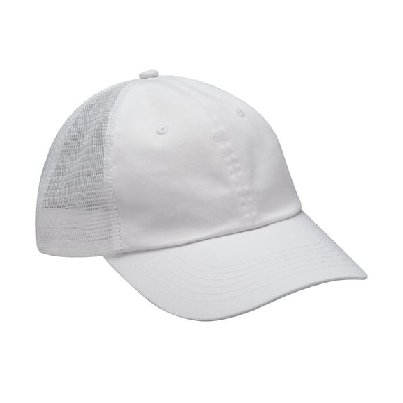 Vb101 | Vibe- Cotton Mid-Weight Twill Crown And Visor With Nylon Mesh Back Panels, Six Panel, Unstructured, Low-Profile Cap With Heavy Enzyme Wash And Dyed To Match Snap Back Cloure.