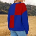 thumbnail image 4 of Oplxuo Womens Colorblock Sweatshirt Casual Long Sleeve Pullover Tops Loose Crewneck Fall Going Out T Shirts, 4 of 7