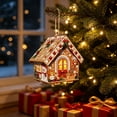 thumbnail image 2 of DIY Christmas Candy House Ornaments Gingerbread House Kit Tabletop Decor Holiday Art Craft Gift for Adults, 2 of 9