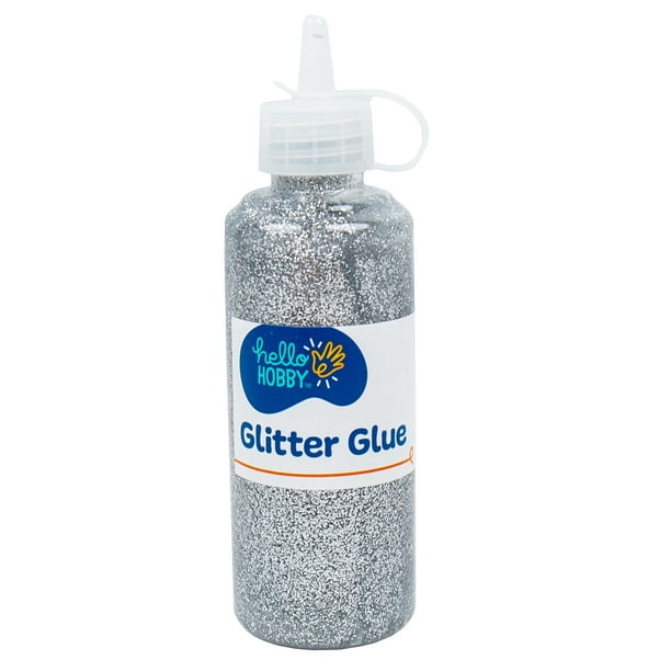 lastig bereiken groei Hello Hobby Silver Glitter Glue, 2.9 oz. - Walmart.com