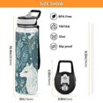 thumbnail image 3 of Fox Flowers Leaves Painting Sports Water Bottle Portable Travel Mug 32oz BPA Free Leak Proof Straw Transparent Tritan for Gym Yoga Cycling Camping, 3 of 7